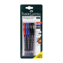 Faber Castell 1425 Renkli Tükenmez Kalem 5li 12likarışık