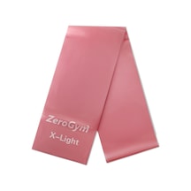 Zerogym Egzersiz Bandı, Pilates Bandı, 150cmx15cmx0,35cm Pembe Çok Hafif Pembe