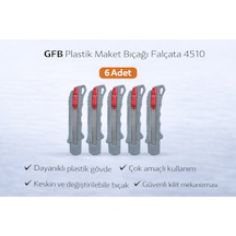 Gfb Plastik Maket Bıçağı Falçata 4510 Profesyonel Maket Bıçağı 6 Adet
