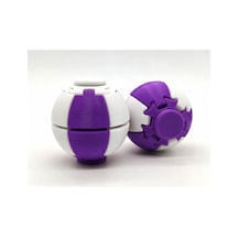 Alvera Press Küresi 3d Baskı Dönüşen Mekanik Fidget Stres Oyuncağı-mor-beyaz 40858026