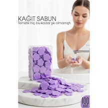 Zenvac Parfümlü Elde Eriyen Kağıt Sabun - 100 Lü Paket Sihirli Sabun Hijyenik Seyahat Kutusu 722443 Zenvac29 Renkli