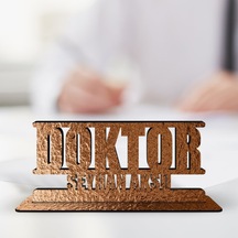 Kişiye Özel Mesleki Doktor Ahşap Masa İsimliği model A13