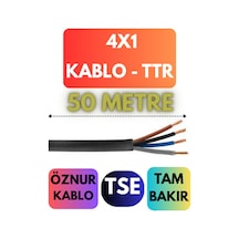 Öznur 4x1 Ttr Kablo Metre Seçenekli Siyah - 50 Metre
