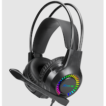 Xtrike Me GH-709 Oyuncu Kulaklığı RGB Işık Kulak Üstü Mikrofonlu Kablolu Tasarım ZORE-219211 Siyah