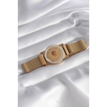 316l Çelik Gold Renk Mıknatıslı Hasır Zirkon Taşlı Çeyrek Altın Model Kadın Bileklik Prt3500eb00945 Altın