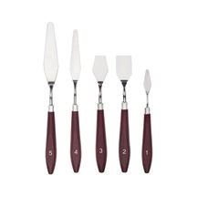 Artlantis Çelik Spatül 5 Li Set Resim Ve Heykel Çelik Spatula Esnek Palet Bıçağı Pasta Spatulası 1 Paket