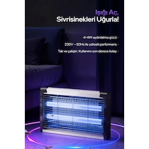 Elektirikli Sinek Kovucu 8w / Sinek Öldürücü Ve Kovucu / Uv Mor Işık / 600-800v Izgara