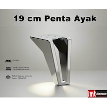 Penta 19 Cm Krom Koltuk Baza Dolap Tv Ünitesi Yatak Odası Konsol Çocuk Ve Genç Odası Ayağı Krom