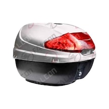 Motosiklet Arka Çanta 35 Lt Sırt Dayamalı Koyu Gri