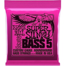 Ernie Ball 2824 Super Slinky 5-String Nickel Wound Bas Gitar Teli (40-125)
