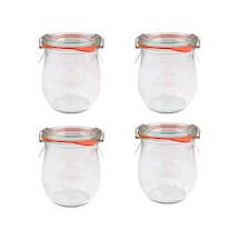 Weck 220 Ml Lale Kavanoz Set 4 Adet Tek Renk