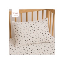 Lief Home %100 Pamuklu Bebek Lastikli Çarşaf 60x120+20 + Bebek Yastık Kılıfı 35x45