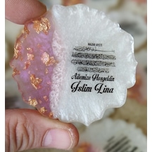 Epoksi Magnet 25 Ad Pembe Söz Nişan Nikah Düğün Sünnet Hediye No1