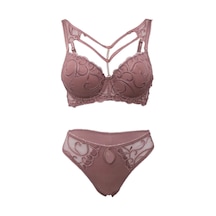 Le Jardin 5010 Silikonlu Taşlı Sütyen Takım Pembe - 35576979 Pembe - 35576979 Pembe
