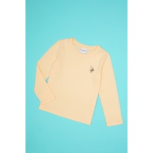U.S. Polo Assn. Kız Çocuk Sarı Bisiklet Yaka Basic Sweatshirt 50317915-VR053