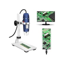 Jiusion Hd 2mp Usb Dijital Mikroskop 40-1000x Taşınabilir Büyütme Endoskop Kamera 8 Led'li Alüminyum Alaşım Sağlam Stant Otg Android Mac Windows 7 8 10 11 Linux