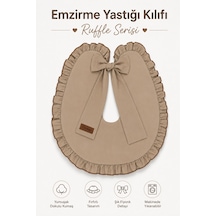Kılıf, Emzirme Yastığı Kılıfı/bebek Destek Minderi Kılıfı,pamuklu Kumaş, Ruffle Serisi, Kapiçino