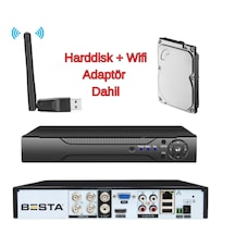 4 Kanal 5mp Hibrit Kayıt Cihazı Wi-fi & 250gb Hdd, H.265+, Insan/araç/yüz Algılama, Xmeye Mobil Izleme