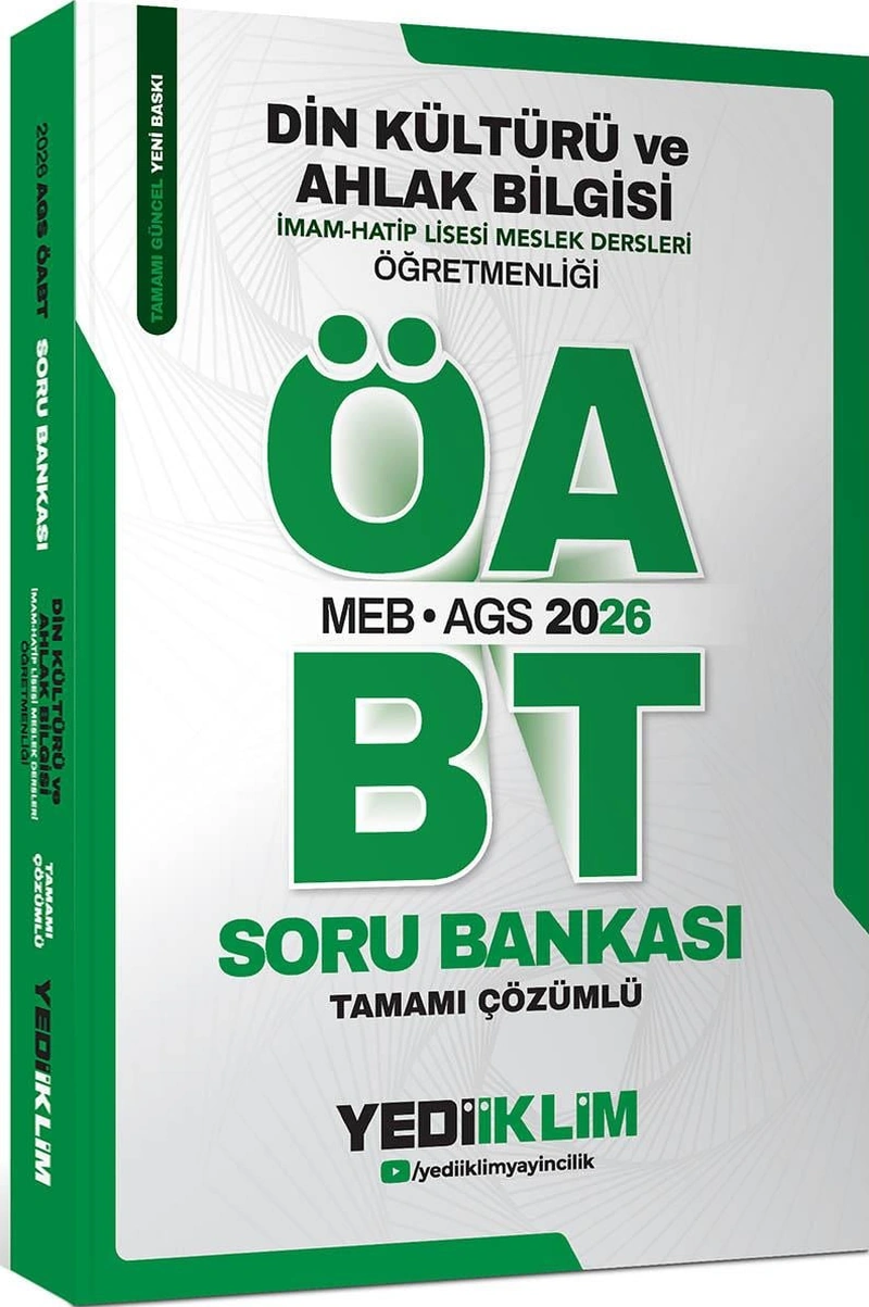 Yediiklim 2026 Meb Ags Öabt Din Kültürü Ve Ahlak Bilgisi Öğretmenliği Tamamı Çözümlü Soru Bankası