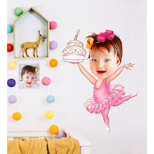Kişiye Özel Bebek Doğum Günü Karikatürlü Duvar Sticker 50X70CM N11.1726