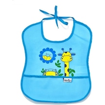 Babyjem Poli Muşamba Küçük Mama Önlüğü 030 Mavi