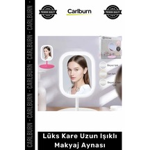 Ayna Modern Ledli Dokunmatik Dekoratif Duvar Tipi Şık Boy Lüks Kare Uzun Işıklı Makyaj Aynası