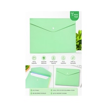 Çıtçıtlı Dosya Pastel Renkler A4 1 Adet Dosy Plastik Renkli Zarf Dosya Çıt Çıtlı Dosya Ödev Evrak Belge Saklama Dosyası Yeşil