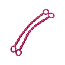Angel Çanta Aksesuar 20 Mm Oval Ahşap Boncuklu 40 Cm Fuşya Renk Çanta Sapı