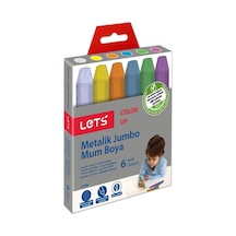 Lets 6 Renk Metalik Jumbo Mum Boya L-6506