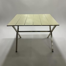 Campsteel Dalton 6 - 6 Panelli Ideal Boy Katlanır Kamp Masası - 66x54x50 Cm - Alüminyum Kum Rengi