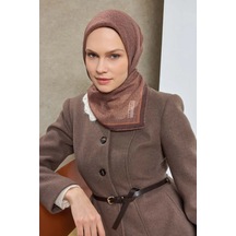 Silk Home Labirent Desen Lyocell Monare Eşarp - 6424 Acı Kahve