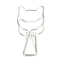 Kayigo Tiny Paslanmaz Çelik Kedi Klips Altılı -gümüş