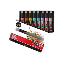 Uni Posca Pc-8K 8.0 Su Bazlı Boyama Markörü Metalik 7+1 Set