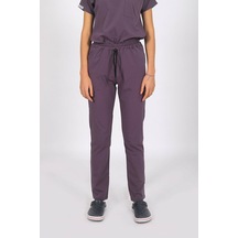 Mürdüm Likralı Tek Alt Doktor Hemşire Forması Unisex