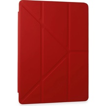 Lvsqvr Newface Samsung Uyumlu Galaxy Tab A9 Plus Kılıf Kalemlikli Mars Tablet Kılıfı - Kırmızı