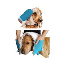 Tr Pratik Evcil Hayvan Banyo Seti, Ped Evcil Hayvan, Köpek, Kedi, Mikrofiber Kurulama Havlusu Ve Yıkama Kesesi, 55x20 Genel