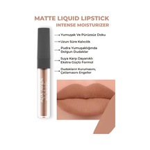 Uzun Süre Kalıcı Kadifemsi Kuruma Yapmayan Mat Likit Ruj Matte Liquid Lipstick 507 Dark Dusty Pink Çok Renkli