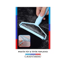 Candyshine Elbise Pamuk Tiftik Temizleme Yün Kazak Kumaş Tüy Toplama Aparatı Mavi