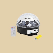 Ledx 360 Bluetooth Disko Hoparlör Renkli Işık + Müzik Efekti