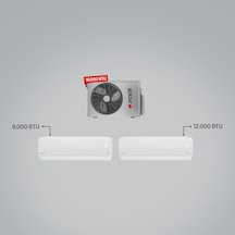 Arçelik ZM18103 MD 1+2 Multi Klima / 1 Adet 9 BTU Beyaz+1 Adet 12 BTU Beyaz İç Ünite / 1 Adet 18 BTU Dış Ünite