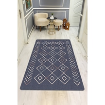 Modern Desenli Dijital Baskı Kaymaz Taban Halı H0180 Renkli