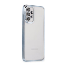 Samsung Galaxy Uyumlu, A53 5g Kılıf Lensli Silikon - Açık Mavi