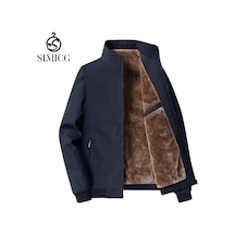 Sımıcg Erkek Sonbahar Ve Kış Kalınlaşmış Sıcak Ceket Mavi