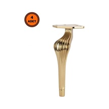 4 Adet Ottoman Lüx Metal Ayak 16 Cm Altın Mobilya Koltuk Ayağı