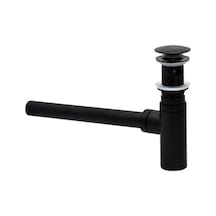 T Lavabo Sifonu + Pop-up Pirinç Siyah