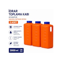 Numune Toplama Kabı 24 Saatlik Vakumlu Entegre Sistem 3 Adet 3 L