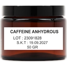Caffeine Anhydrous Toz Hammadde 50 Gr