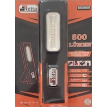 Retta RCL0500 Şarjlı Led El Feneri 500 Lümen Siyah - Turuncu