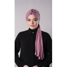 Hürrem Bone Gül Kurusu Pratik Hazır Geçmeli Tesettür Bone Sandy Kumaş Atkılı 2204 18 Gülkurusu