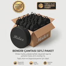 Midex Bcs-400-50x Bendir Def Erbane Çantası 50'li Paket Kaliteli Siyah Kılıf 50 Adet